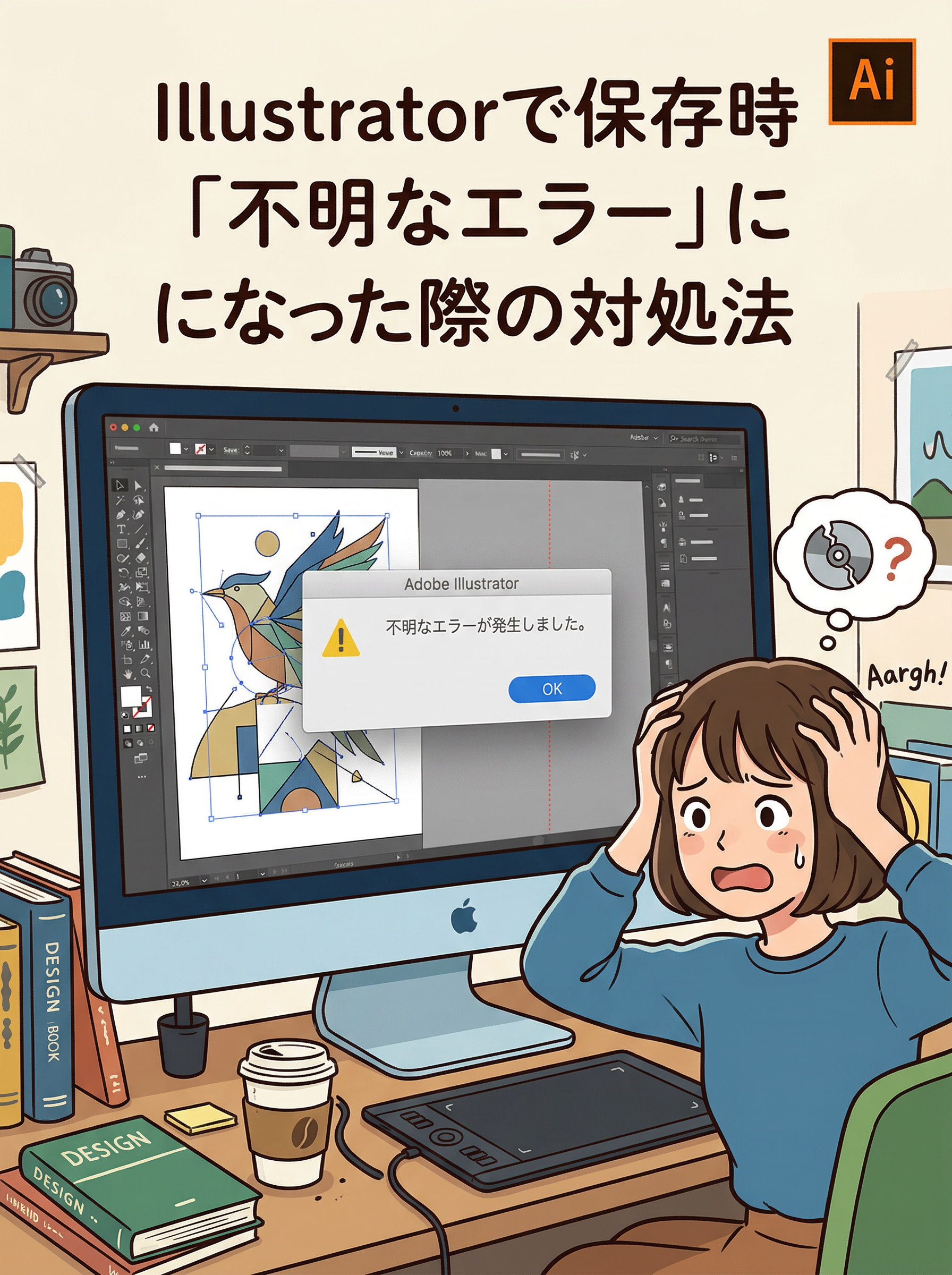 Illustratorで保存時「不明なエラー」になった際の対処法
