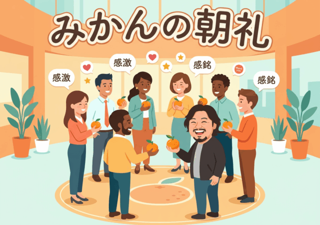 過去記事に大量発生！名物「みかんの朝礼」が私たちのチームワークを創った